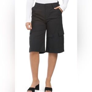 REVERIEE Linen Cargo Shorts